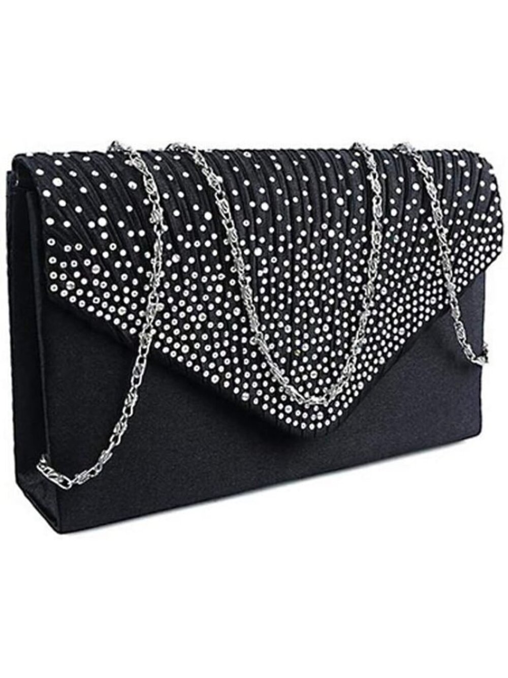 〽️ Women’s Black Clutch Purse Bridal Wedding Party Evening Shoulder Bag